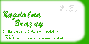 magdolna brazay business card